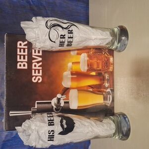 Beer Dispenser with Custom Glass